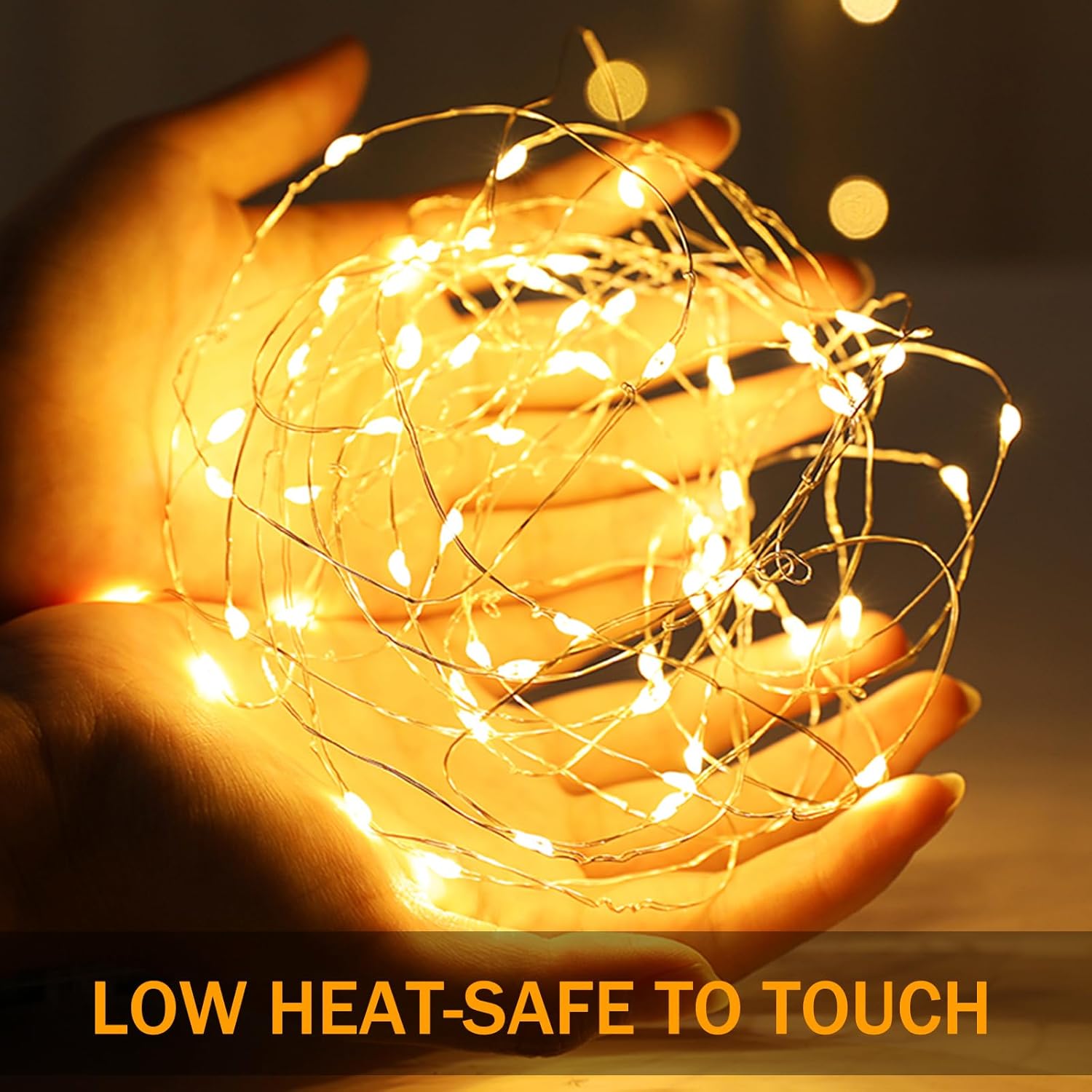 16 strings of warm white battery operated fairy lights