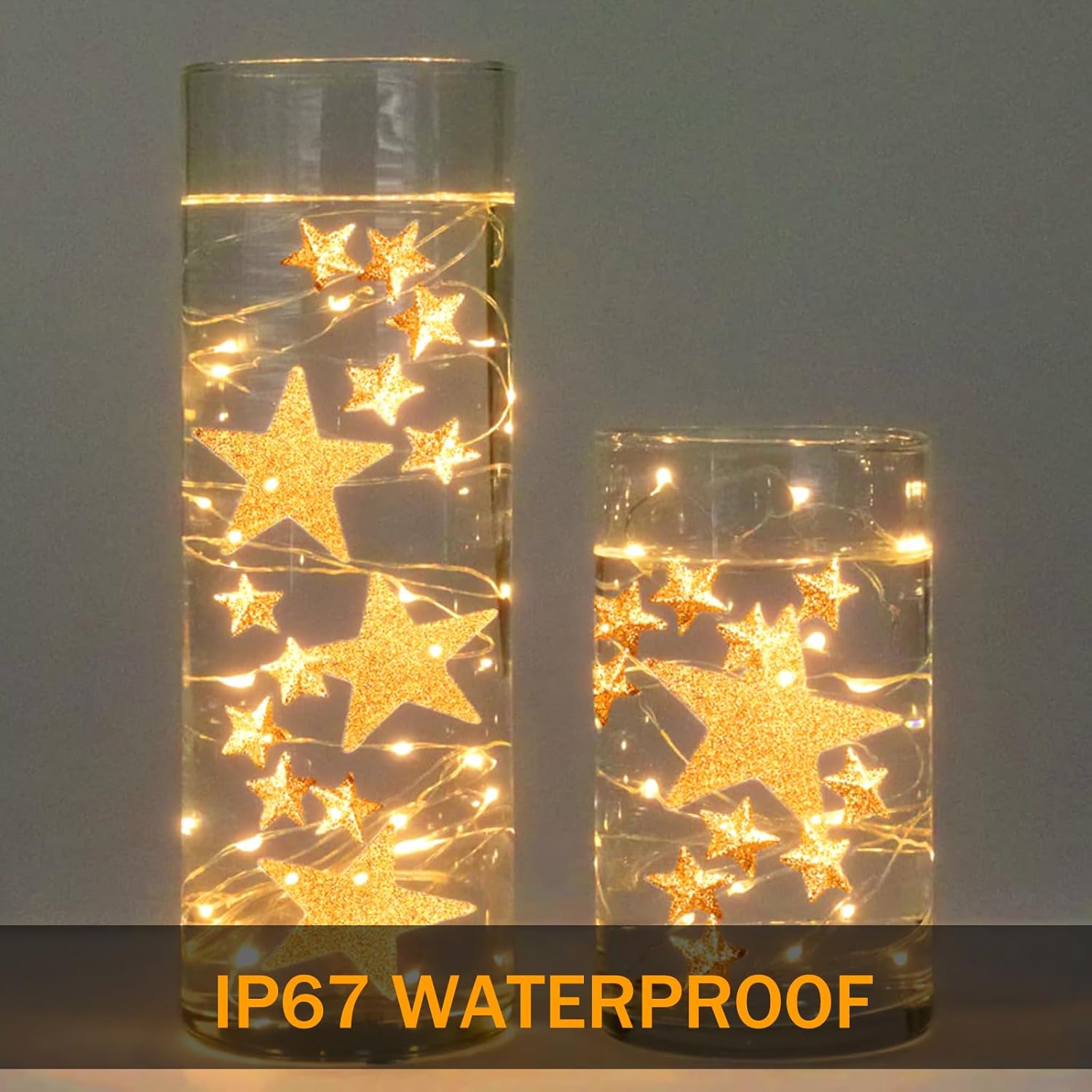 16 strings of warm white battery operated fairy lights