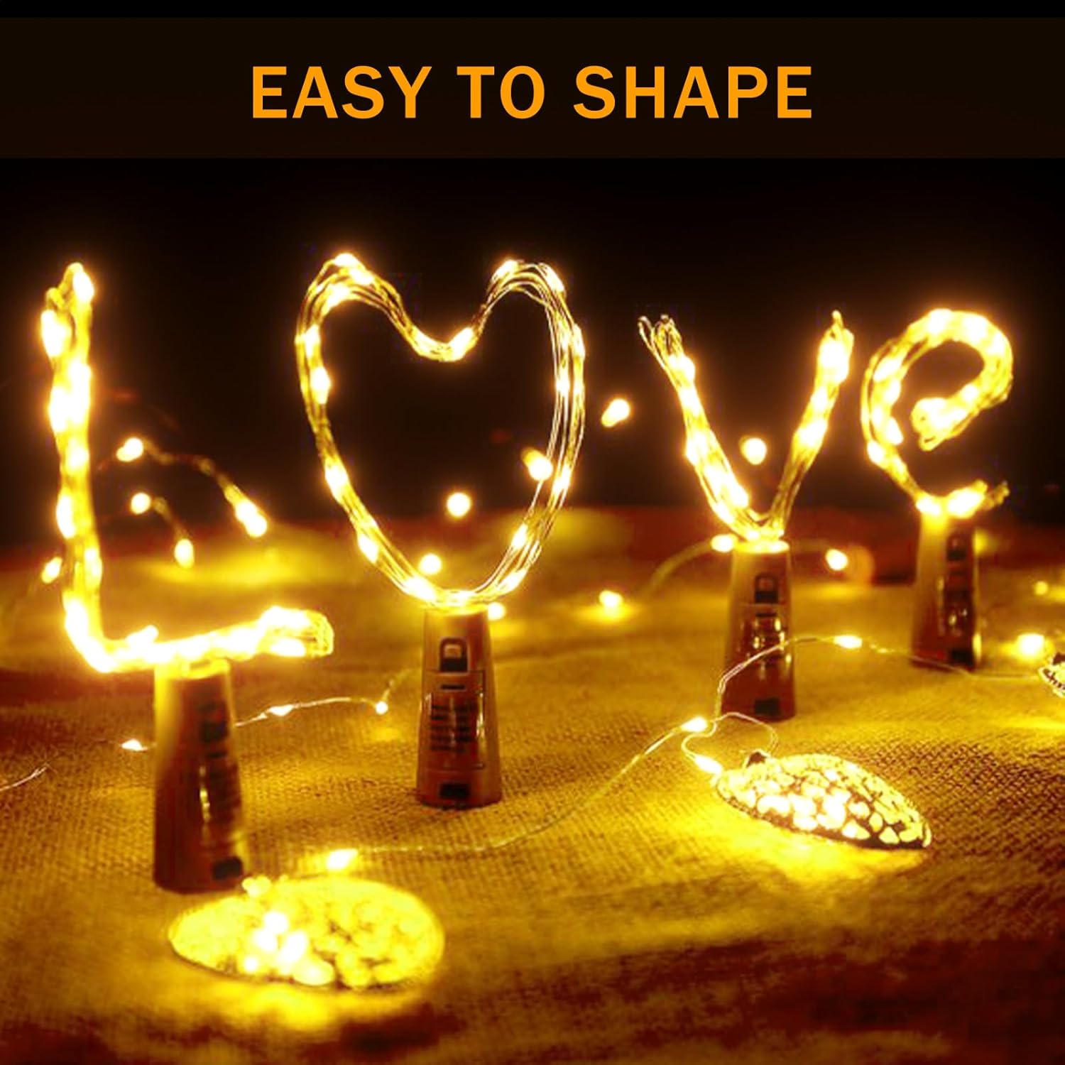 16 strings of warm white battery operated fairy lights