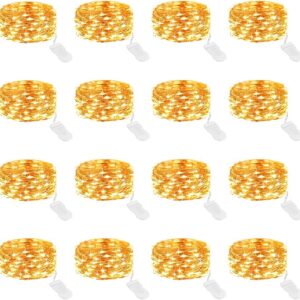 16 strings of warm white battery operated fairy lights
